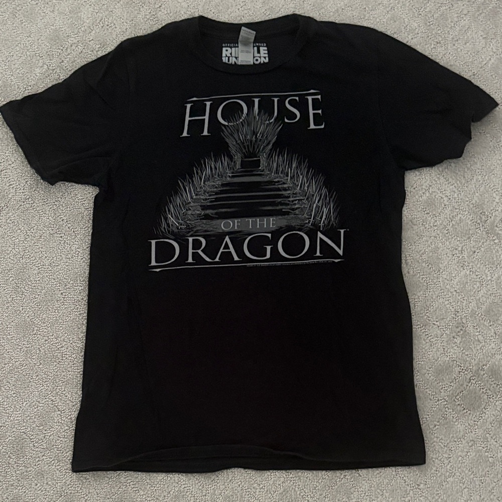 House of The Dragon Black Graphic Tee size S
